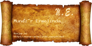 Munár Ermelinda névjegykártya